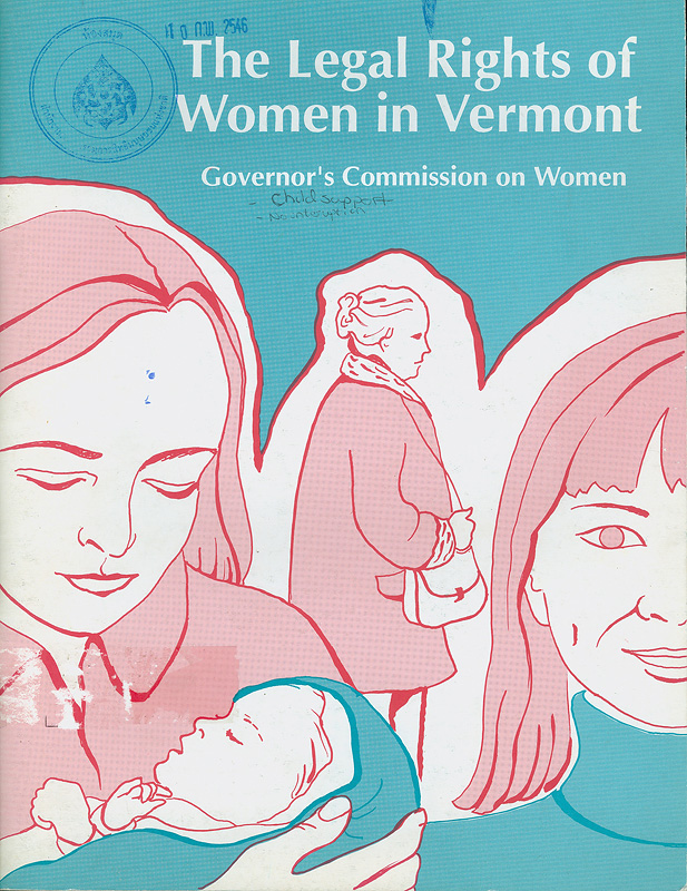 Legal rights of women in Vermont /Governor’s Commission on Women